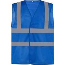 YOKO Hi-Vis síťovaná bezpečnostní vesta royal blue 79W12045003