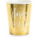 PartyDeco KELÍMKY papírové Happy New Year zlaté 220ml – Sleviste.cz