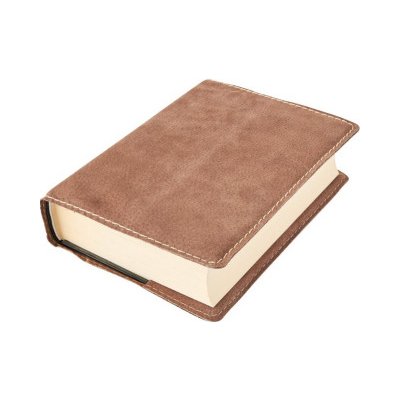 Kožený obal na knihu Klasik Hnědá semiš XL – Zboží Mobilmania