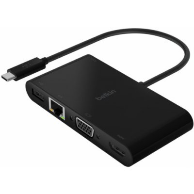 Belkin USB-C na Gigabit-Ethern. HDMI/VGA/USB-A-Adapter, 100W PD – Zboží Mobilmania