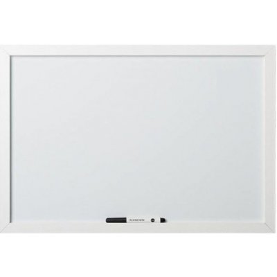 Toptabule.cz TBNM2B Bílá tabule na magnetky v dřevěném bílém rámu 90 x 60 cm – Zboží Mobilmania
