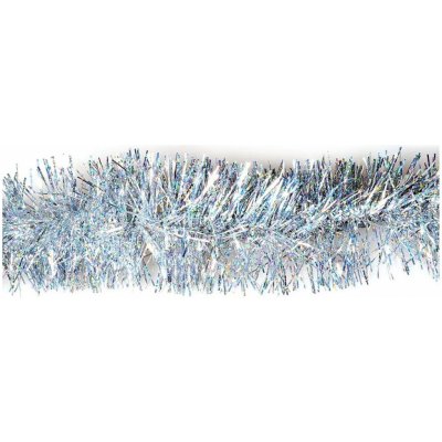 EverGreen Vánoční fóliový řetěz laser úzký, 6vrstvý, stříbrná, pr. 9 cm, 200 cm – Hledejceny.cz