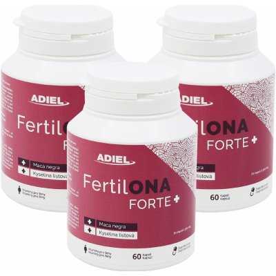 Adiel Trojbalení FertilONA Forte plus Vitamíny pro ženy 3 x 60 kapslí – Zboží Mobilmania