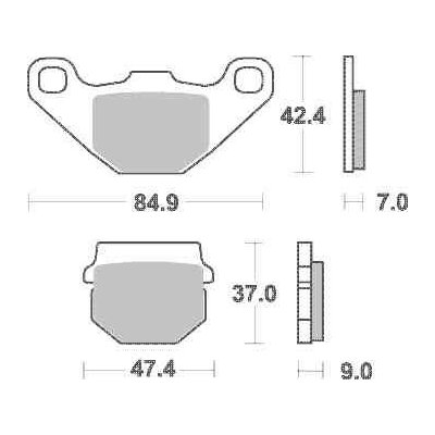 Brzdové destičky SBS zadní APRILIA 125 Tuono rok 17-19 | Zboží Auto