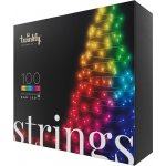 Twinkly Strings Multi-Color chytré žárovky na stromeček 100 ks 8m černý kabel – Sleviste.cz