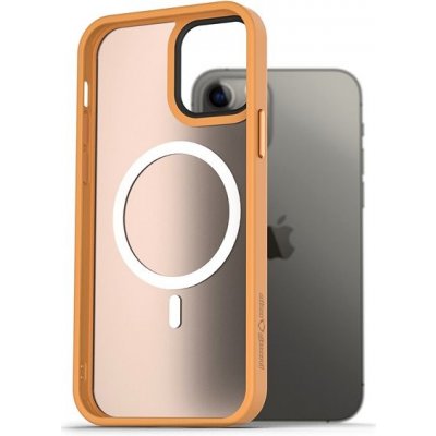 Pouzdro AlzaGuard Matte Case Compatible with MagSafe iPhone 12 / 12 Pro žluté