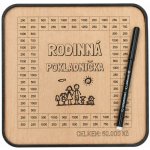 Mdeco Dřevěná pokladnička škrtací + fixa - Rodinná pokladnička - 20x20cm – Sleviste.cz