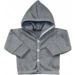 kojenecká bavlněná mikina s kapucí antracit – Sleviste.cz