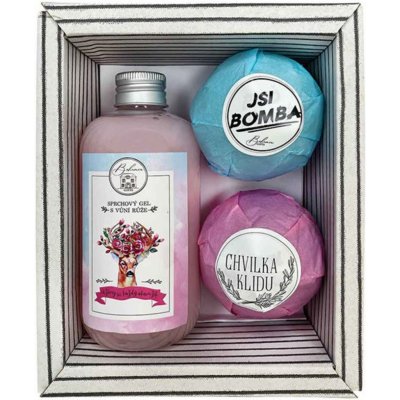 Bohemia Gifts Boho sprchový gel 250 ml + šumivá koule do koupele 2 x 100 g dárková sada