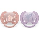 Avent Philips šidítko ultrasoft premium zvířátko dívka 2 ks oranžová/fialová – Hledejceny.cz