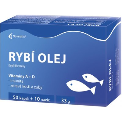 Noventis Rybí olej 50+10 kapslí – Hledejceny.cz