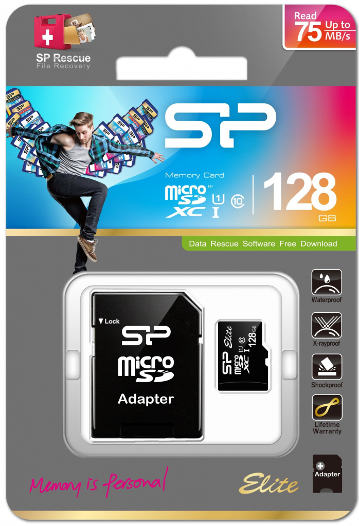 Silicon Power microSDXC 128 GB UHS-I U1 SP128GBSTXBU1V10SP