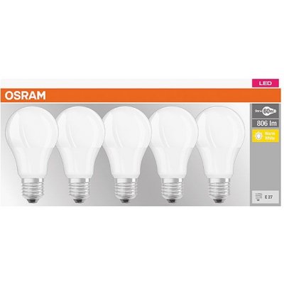 Osram Sada LED žárovek klasik, 9 W, 806 lm, teplá bílá, E27, 5 ks LED CLASSIC A E27 9W 806LM 60W 10 – Zbozi.Blesk.cz