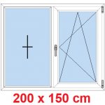 Soft Dvoukřídlé plastové okno 200x150 cm FIX+OS – Sleviste.cz