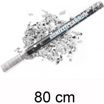 vystřelovací konfety hvězda stříbrná 60cm