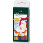 Faber-Castell 6710 Pitt Artist Pen Brush 6 ks základní ks – Zboží Mobilmania