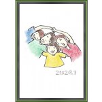 Rámeček na fotku plastový zelený pruh 21 x 29,7 cm – Zboží Živě