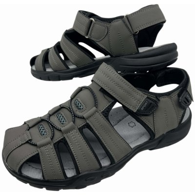 Cabin pánske sivé sandále s uzavretou špičkou a odopínacím remienkom šedé – Zbozi.Blesk.cz