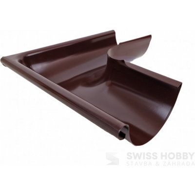 Covernit Lakovaný roh žlabu vnější 333 mm RAL 8017 hnědá – Sleviste.cz