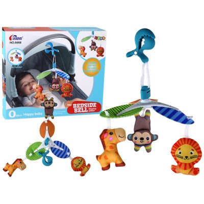 Mamido Dětský kolotoč nad postýlku s klipem a zvířátky – Sleviste.cz