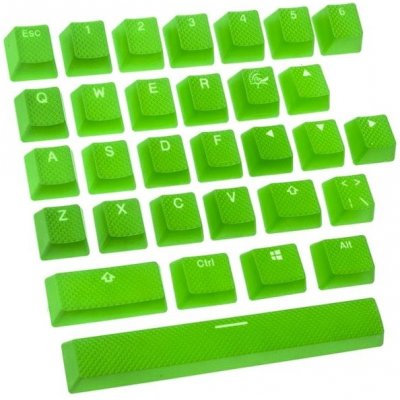 Ducky Rubber Keycap Set, 31 kláves, Double-Shot Backlight - zelená DKSA31-USRDGNNO1