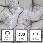 Emos D3AC09 LED světelný řetěz svítící trsy nano 5,2 m vnitřní studená bílá časovač – Hledejceny.cz