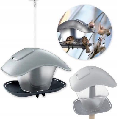 HUKA krmítko pro ptáky BIRDYFEED SQUARE antracit 24,8 cm – Zboží Dáma