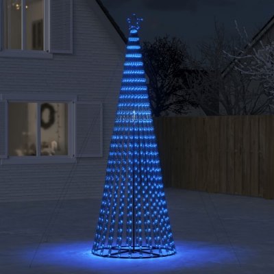vidaXL Vánoční stromek kužel 688 modrých LED diod 300 cm – Sleviste.cz