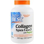 Doctor's Best Doctor’s Best Kolagen Typ I & III + peptan 500 mg 240 kapslí – Hledejceny.cz