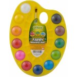 Cricco akvarelové barvy 12 barev na paletě + štětec – Zboží Dáma