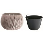 Prosperplast Květináč s vkladem SANDY BOWL mocca 29 cm – Zboží Mobilmania