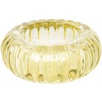 Žlutý skleněný svícen na čajovou svíčku – 9x3 cm – Zboží Dáma