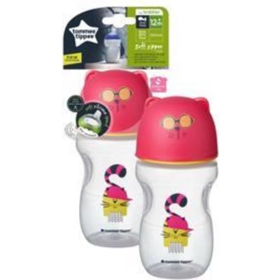 Tommee Tippee hrnek s pítkem Soft pink 300 ml – Zboží Mobilmania