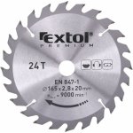EXTOL PREMIUM Kotouč pilový s SK plátky, O 165x2,6x20mm, 24T (8803217) – Sleviste.cz