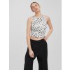 Dámské tílko Vero Moda Bílé vzorované cropped Tessa