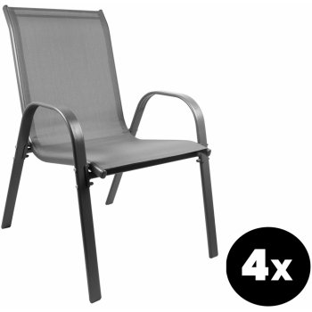 Aga 4x Zahradní židle MR4400GY-4 Šedá