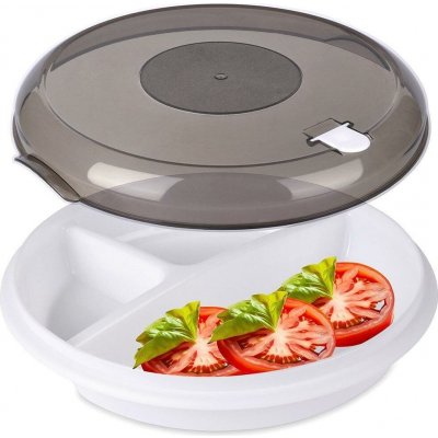 Excellent Houseware Talíř do mikrovlnné truby s víkem 24,5 cm – Zboží Dáma