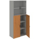 Hobis DZ 5 80 08 Skříň policová dvéřová 185 × 80 cm - Olše , Šedá , UCO černá – Zboží Dáma