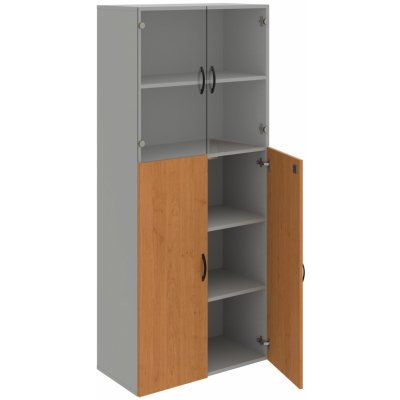 Hobis DZ 5 80 08 Skříň policová dvéřová 185 × 80 cm - Olše , Šedá , UCO černá – Zboží Dáma