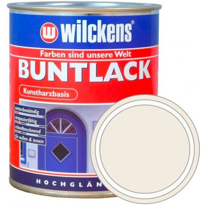 WILCKENS Syntetická vrchní barva v lesku BUNTLACK HOCHGLAENZEND 750 ml RAL 9010 - čistě bílá – Zbozi.Blesk.cz