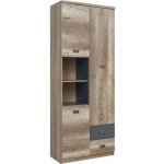 BRW Regál Malcolm REG3D2S Dub canyon monument/Šedý wolfram – Hledejceny.cz