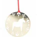 Pluto Design Vánoční ozdoba Dala Horse zlatá barva kov – Zboží Dáma