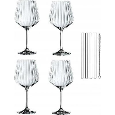 Nachtmann skleničky na gin s tonikem 4 ks 640 ml + 4 brčka, Nachtmann 103143 – Zboží Dáma