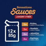 Felix Sensations Sauces hovězí jehněčí krůta kachna v lahodné omáčce 12 x 85 g – Sleviste.cz