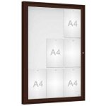 PROCITY Venkovní vitrína Classique, 9 x A4, plexi, hnědá – Zboží Živě