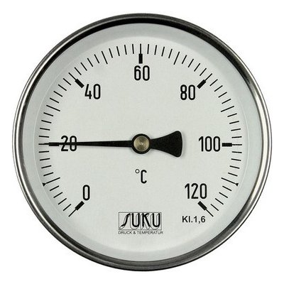 SUKU Teploměr 01 D 63 L 63 0 +120°C + jímka 1/2" mosaz – Zboží Mobilmania