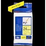 Brother TZE-FX651, černý tisk žlutý podklad 8 m x 24 mm – Zbozi.Blesk.cz
