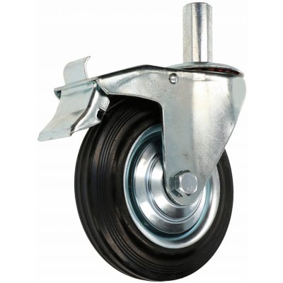 Ocelové kolo pro lešení 160 mm s brzdou a hladkým čepem – Hledejceny.cz