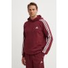 Pánská mikina adidas Essentials vínová s kapucí s aplikací JG5949