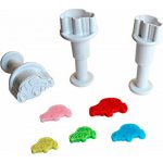 Dekofee Cakesupplies Sada pístových vypichovaču Auta mini - 3 velikosti – Zboží Dáma